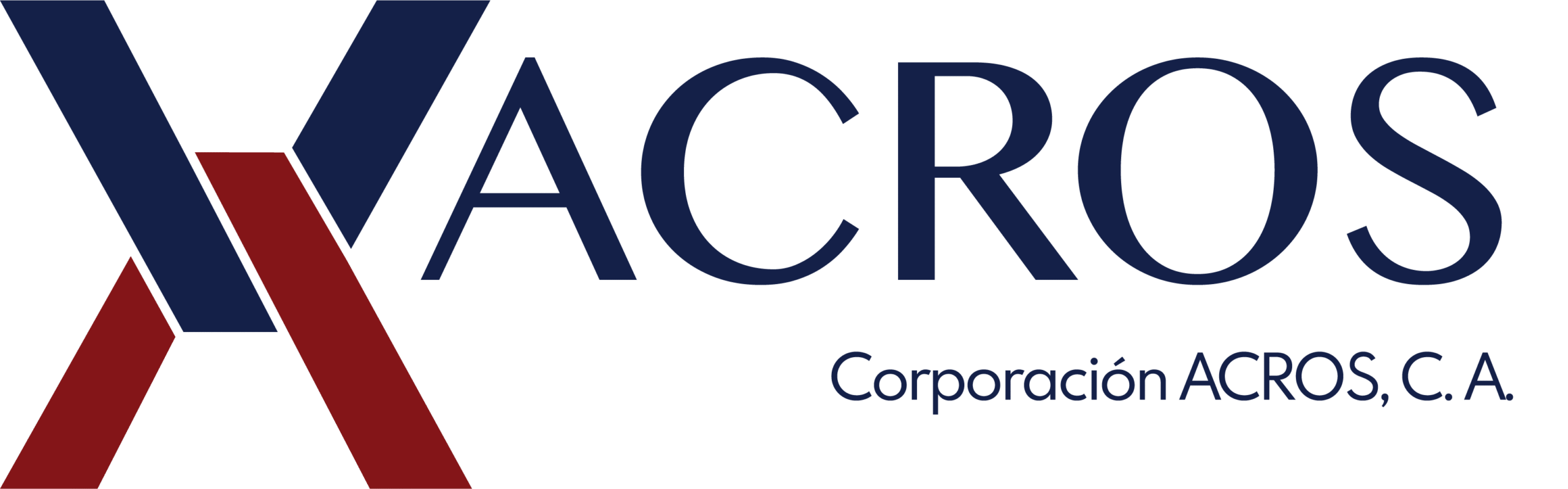 logo acros letras azules